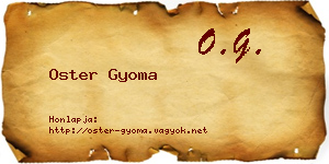 Oster Gyoma névjegykártya